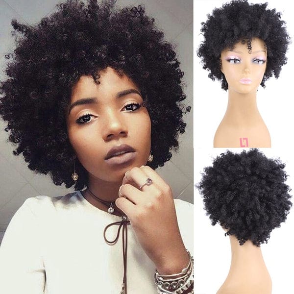 Free Shipping 100% Remy Raw Indian Hair Short Pixie Curly Human Hair Wig Bob Wigs 8 10 Inch Full Machine Made Pixie Wig