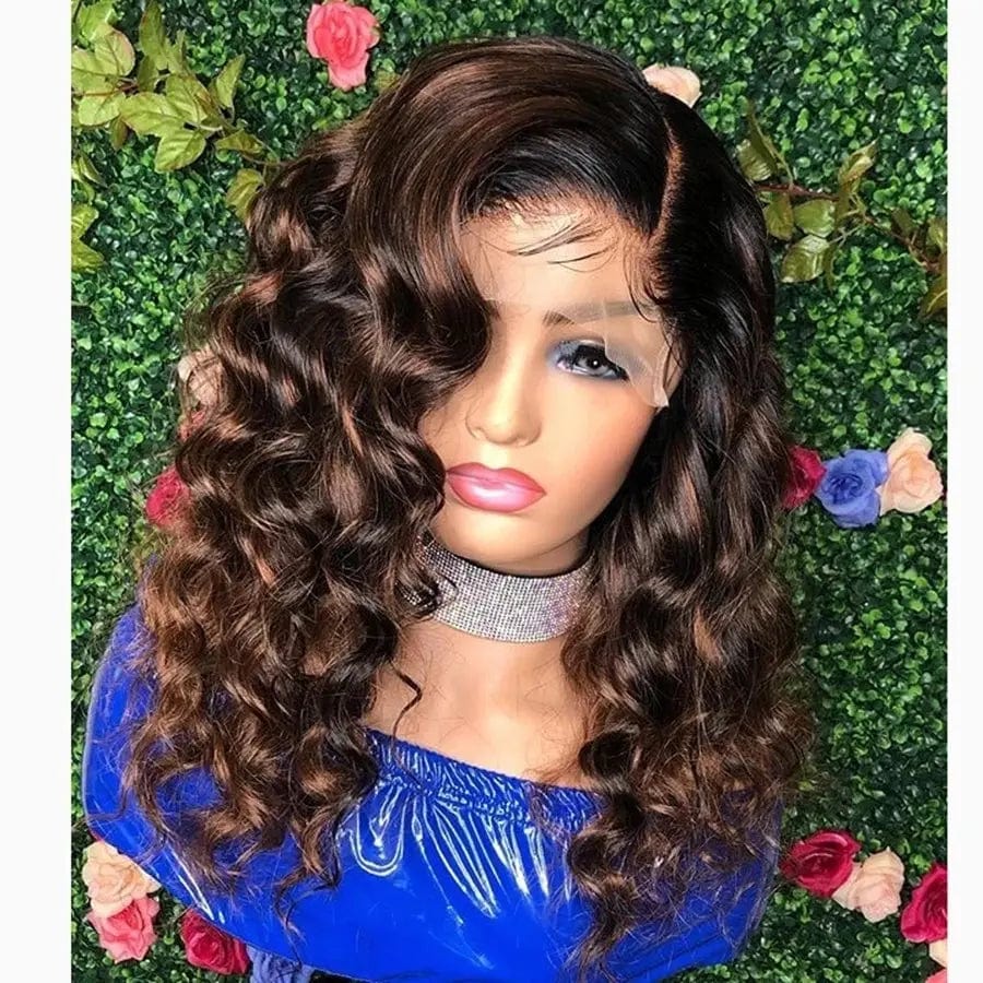 Frontal Wigs Ombre Dark Brown Deep Wigs