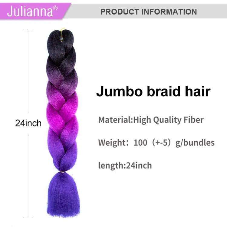 Ghana Manufacturer Stand Wholesale Wavy Private Label Ombre Braiding Hair Synthetic  Package Jumbo Braid Hair