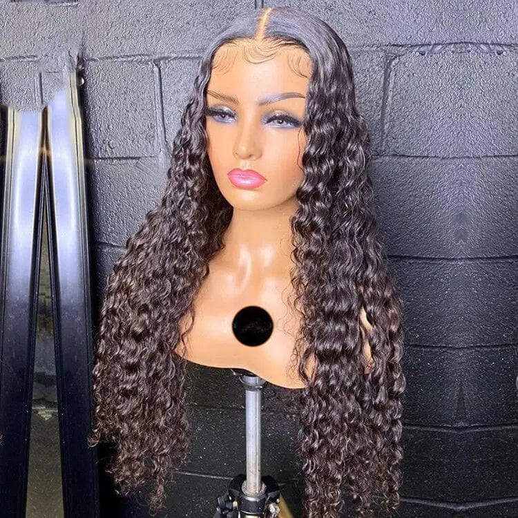 Ginger Yellow Highlight Wig Deep Curly Texture Long Inches Cuticle Aligned With Baby Hair Lace Front Wigs