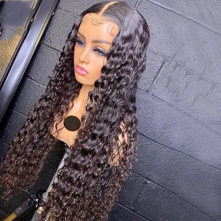 Ginger Yellow Highlight Wig Deep Curly Texture Long Inches Cuticle Aligned With Baby Hair Lace Front Wigs