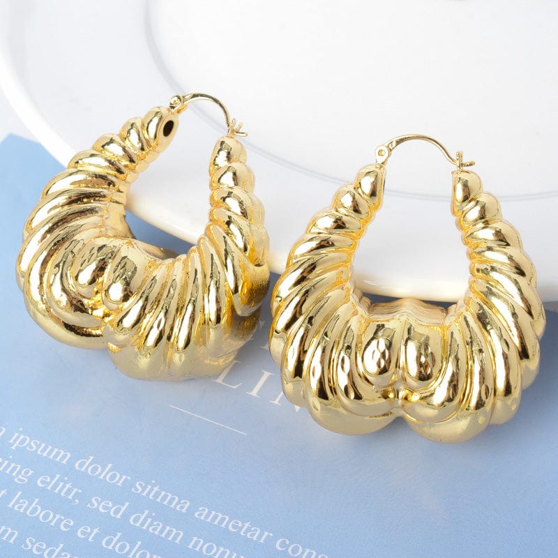 Gold African loving heart shape earrings gold plated 18k earrings Girl party wedding wear