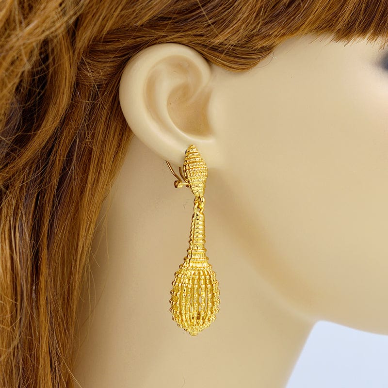 Gold Drop earrings unique earings fashion flower jewelry for women custom earrings