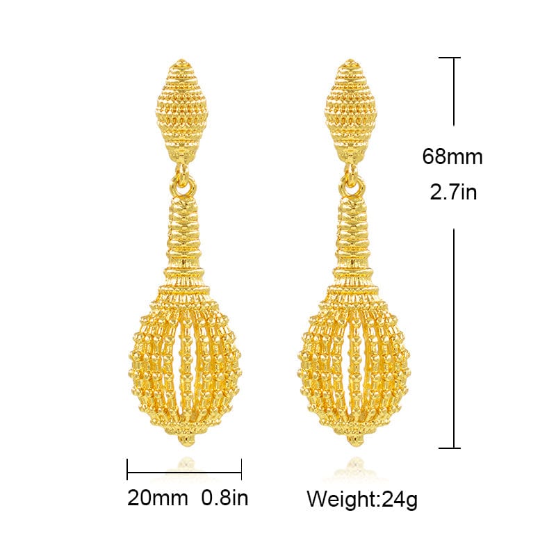 Gold Drop earrings unique earings fashion flower jewelry for women custom earrings