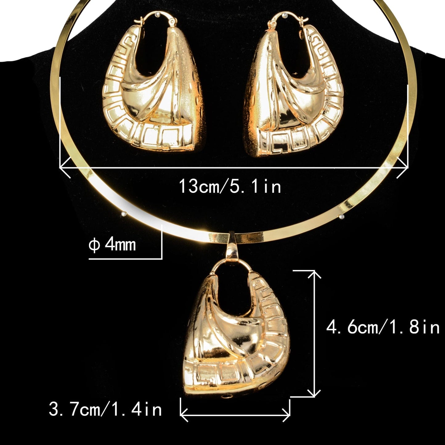 Gold Indian high quality copper Women wedding party big pakistani gold jewelry sets