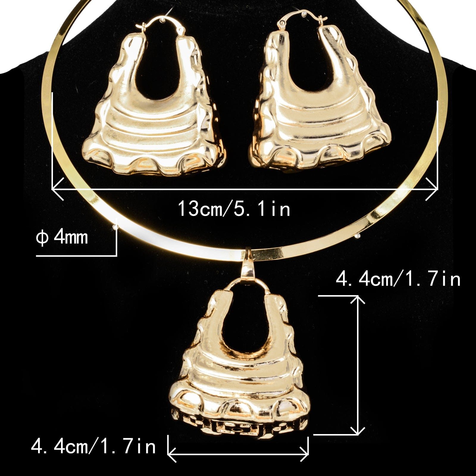 Gold Nigerian high quality copper Women wedding party big fashion jewelry sets