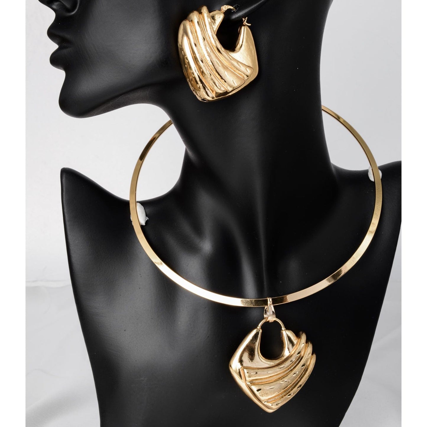 Gold Nigerian high quality copper Women wedding party big fashion jewelry sets