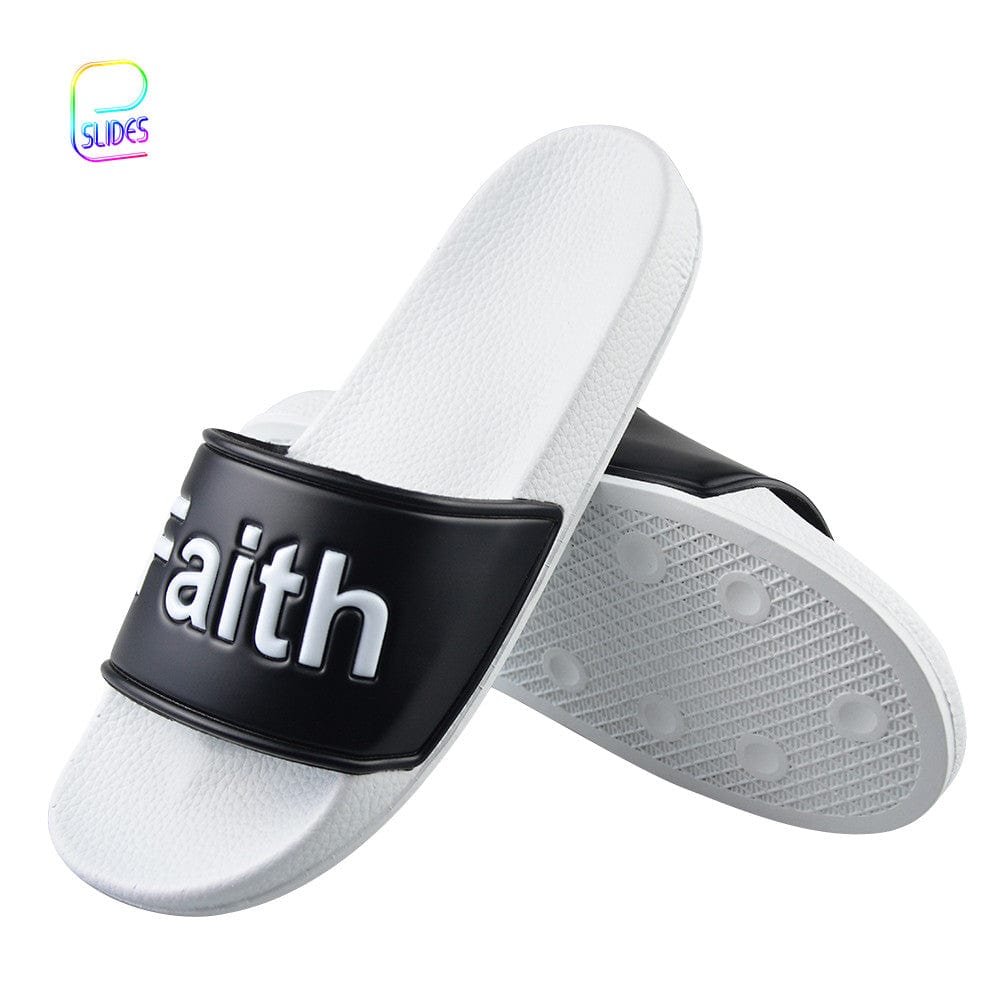 Good Quality Indoor Outdoor PVC Blank Sandals Women Embossed Custom Logo Slides Men Slippers Wholesale