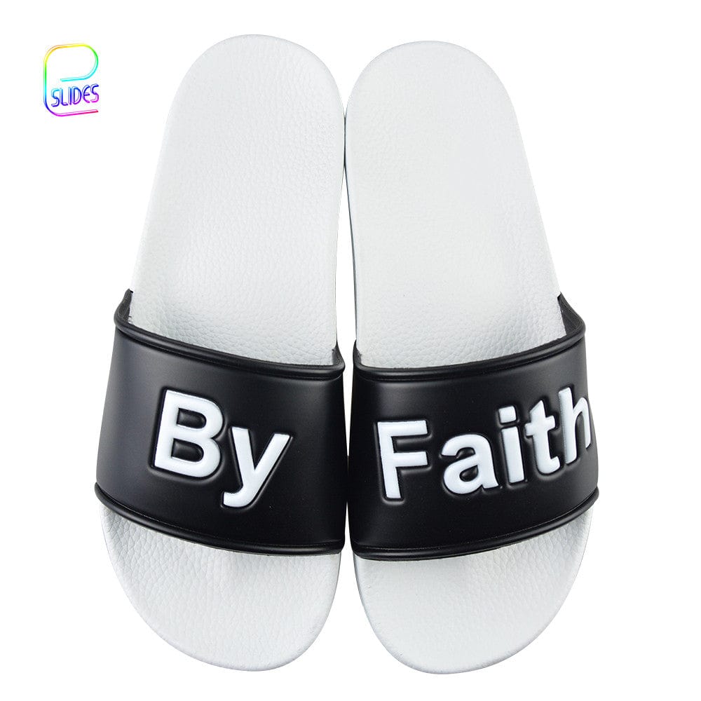 Good Quality Indoor Outdoor PVC Blank Sandals Women Embossed Custom Logo Slides Men Slippers Wholesale