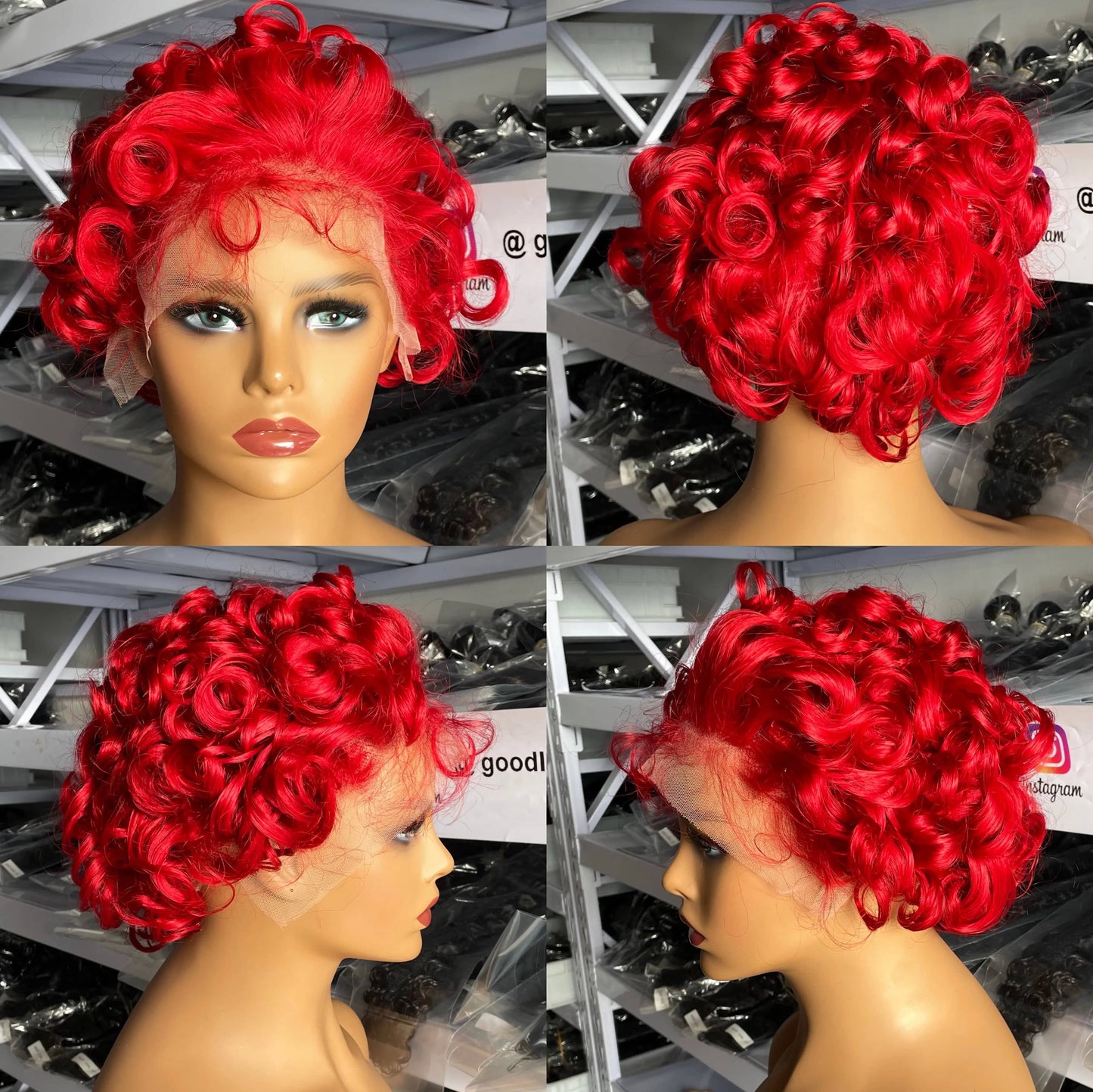 Goodluck Pixie Cut Wig Human Hair Curly Bob