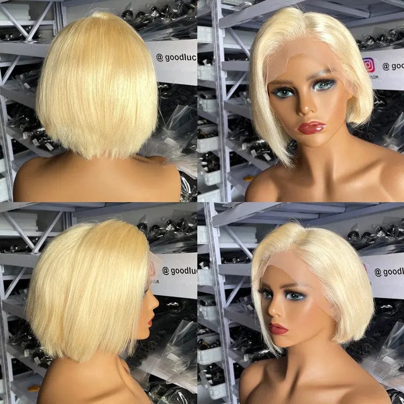 Goodluck Pixie Cut Wig Human Hair Curly Bob