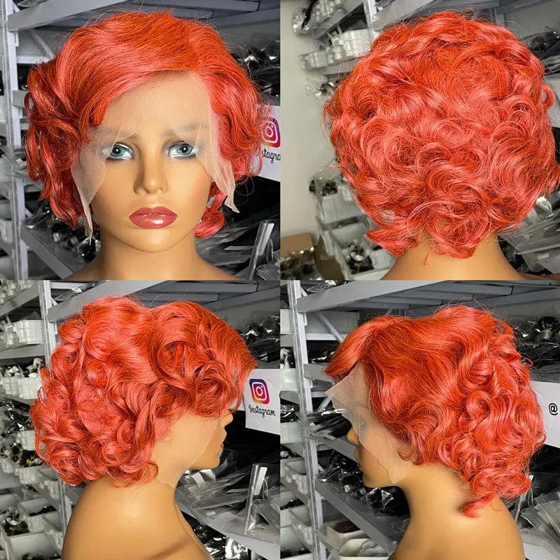 Goodluck Pixie Cut Wig Human Hair Curly Bob