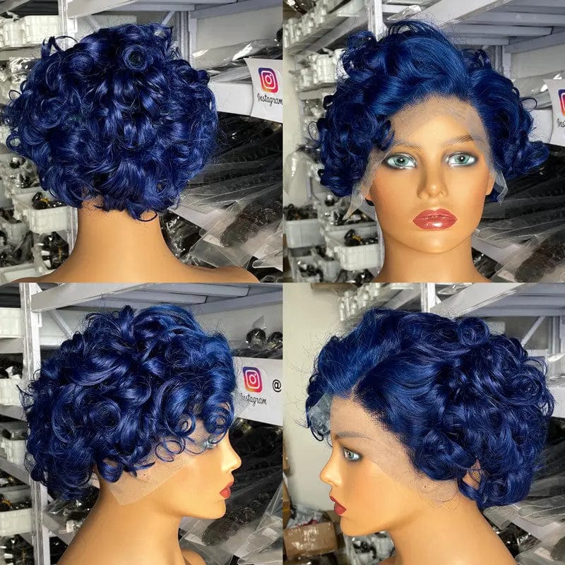 Goodluck Pixie Cut Wig Human Hair Curly Bob