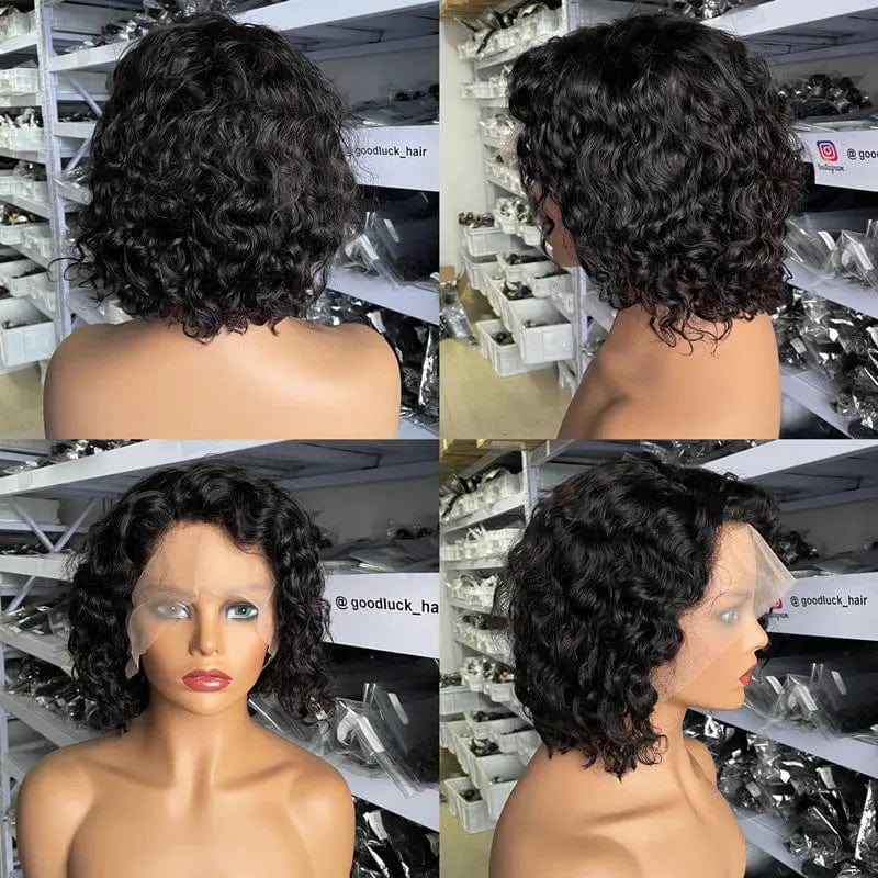 Goodluck Pixie Cut Wig Human Hair Curly Bob