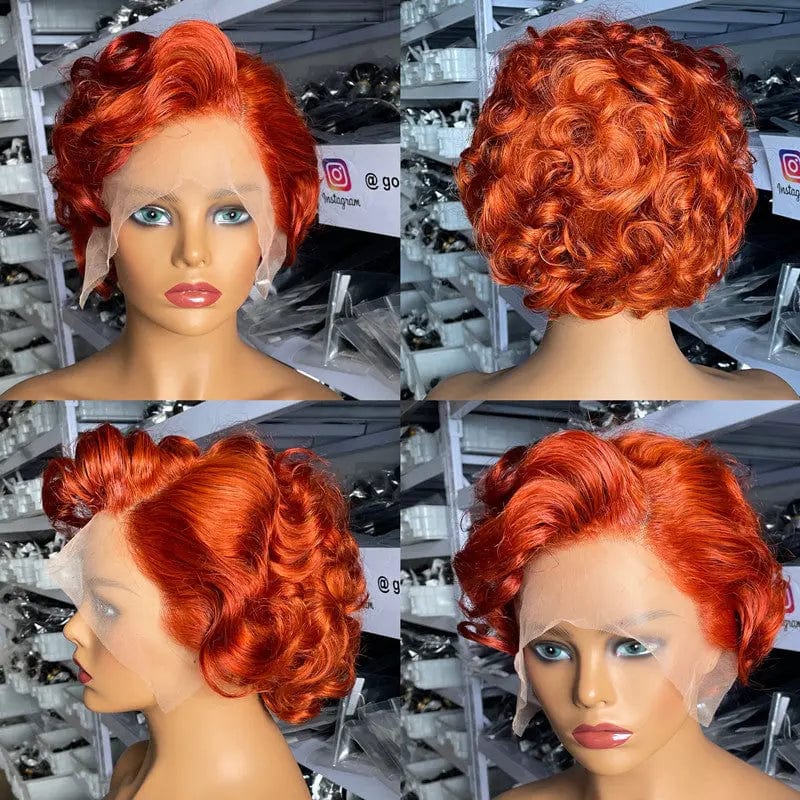 Goodluck Pixie Cut Wig Human Hair Curly Bob