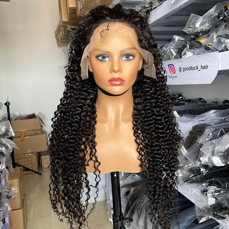 Goodluck wholesale wigs 100human bulk yaki natural kinky straight lace wig hat human donor hair wig beauty vendors free sample