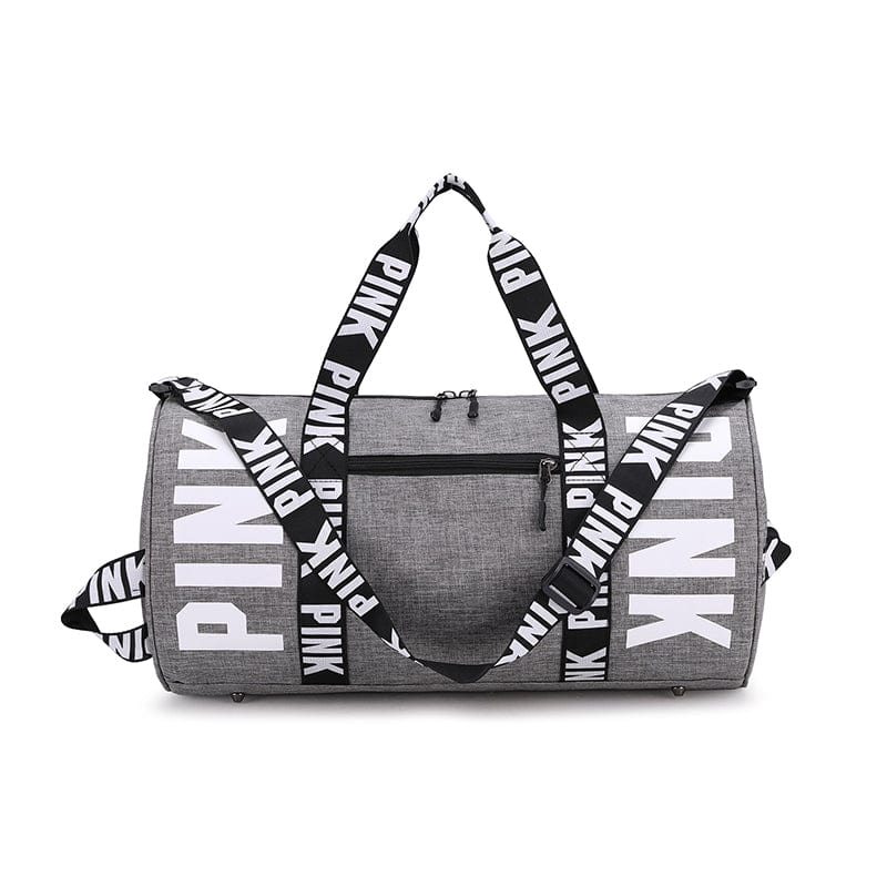 Gray New Zipper Weekender Sport Gym Outdoor Pink Ladies Travel Bag Luggage Waterproof Duffle Fitness Bag Women