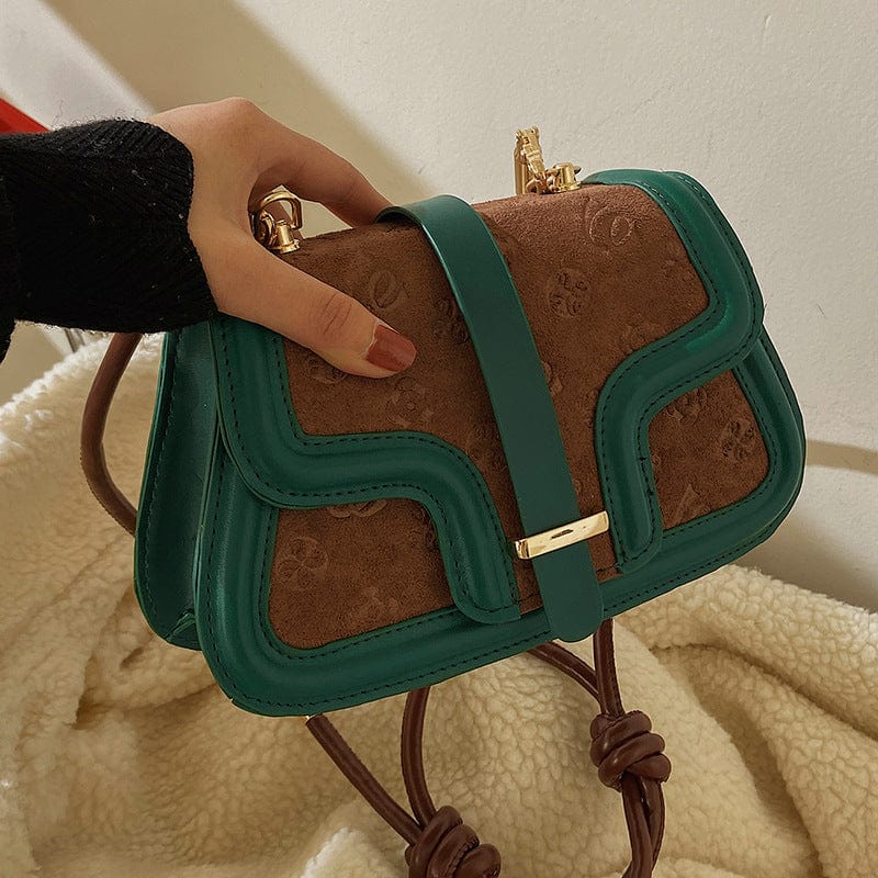 green New Trendy Western Style Crossbody Small Square Bag Shoulder Messenger Shopping Tote Sling Ladies Handbag Women Bags