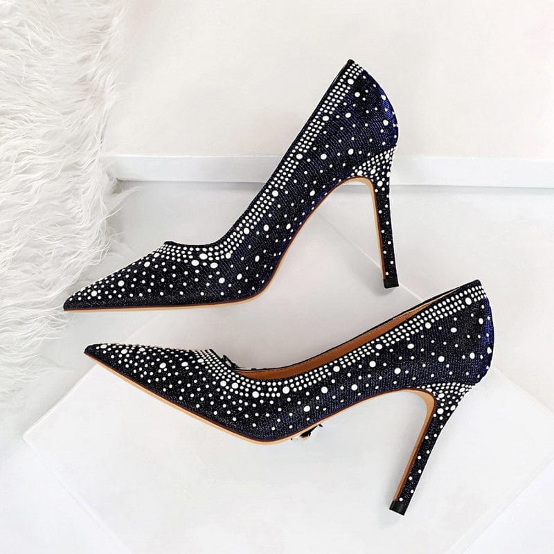 GX209 Fashion Designed Dots Printed High Heels Shoes For Women High Quality Heels