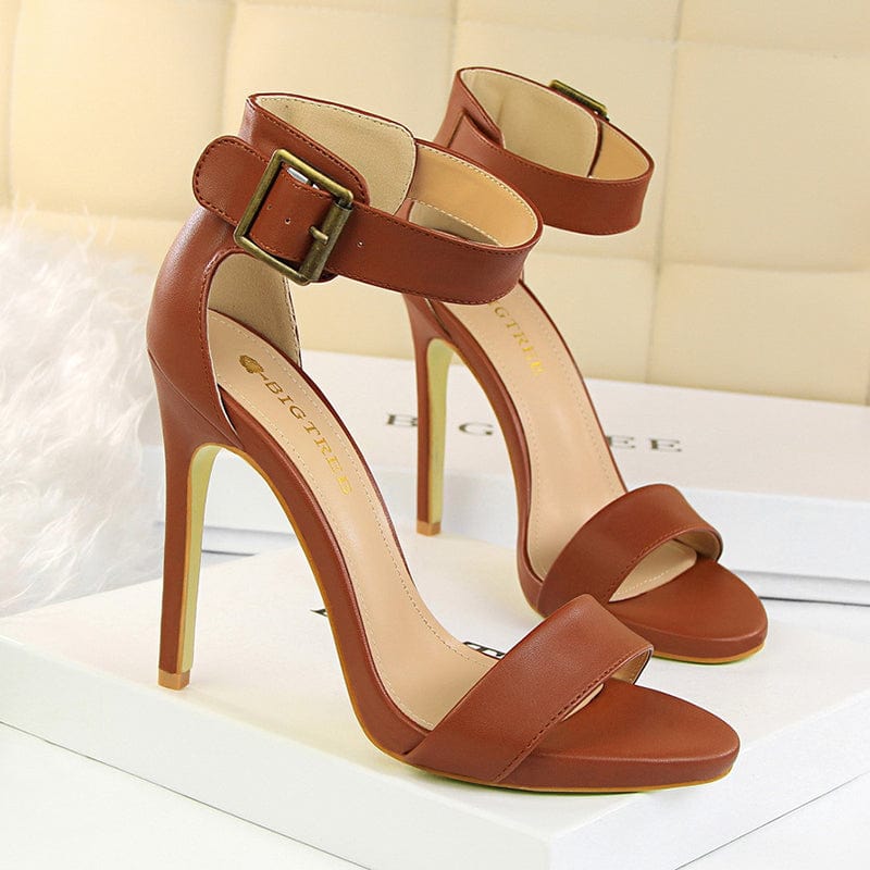 GX269 Ladies Fashion High Heels Shoes With Custom Logo Heeled Sandals