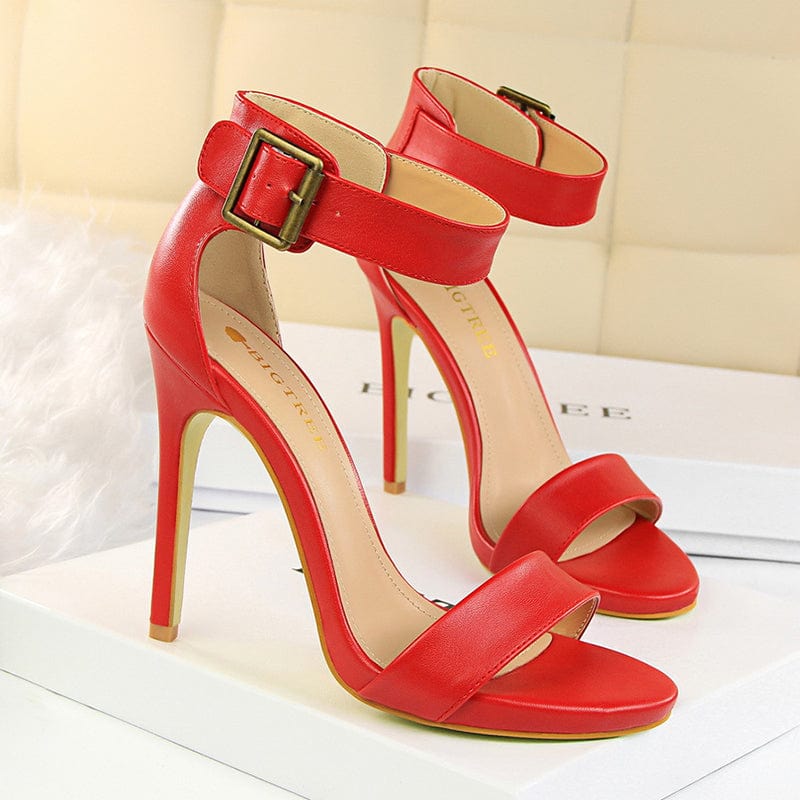 GX269 Ladies Fashion High Heels Shoes With Custom Logo Heeled Sandals