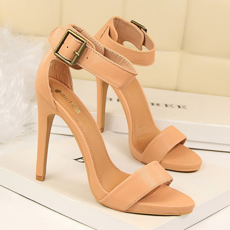 GX269 Ladies Fashion High Heels Shoes With Custom Logo Heeled Sandals