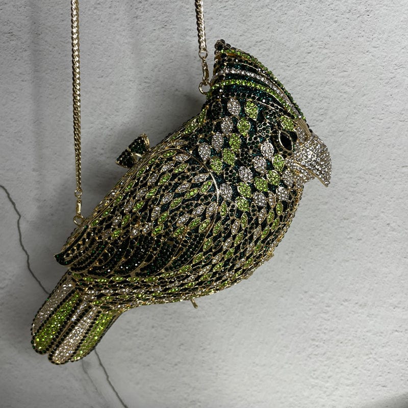 Handmade  Elegant Animal Bird Shape Crystal Party Evening Clutch Bag Women Rhinestone Purse