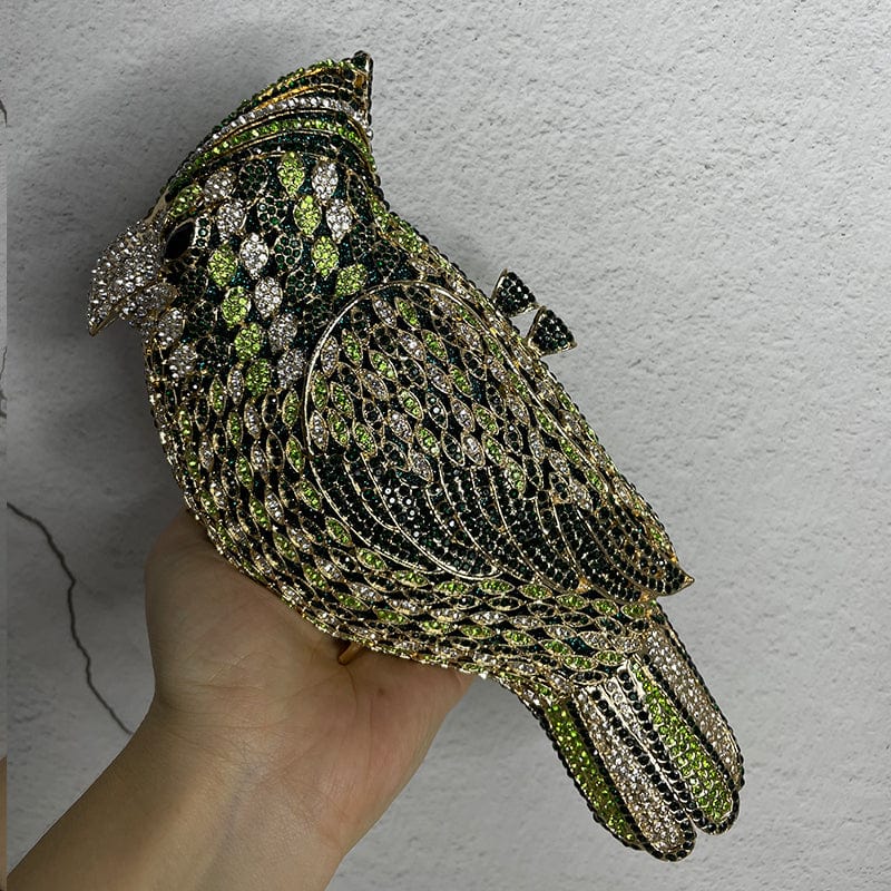 Handmade  Elegant Animal Bird Shape Crystal Party Evening Clutch Bag Women Rhinestone Purse