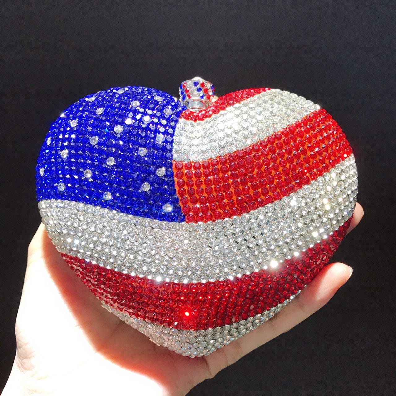 Heart shape:14*12*6 /Square shape :19*10.5*5.5cm / 1 Janhe Lady Luxury Heart Purse Cute Women Party Small clutch bolsa boutique diamond hand bag female rhinestone evening bags