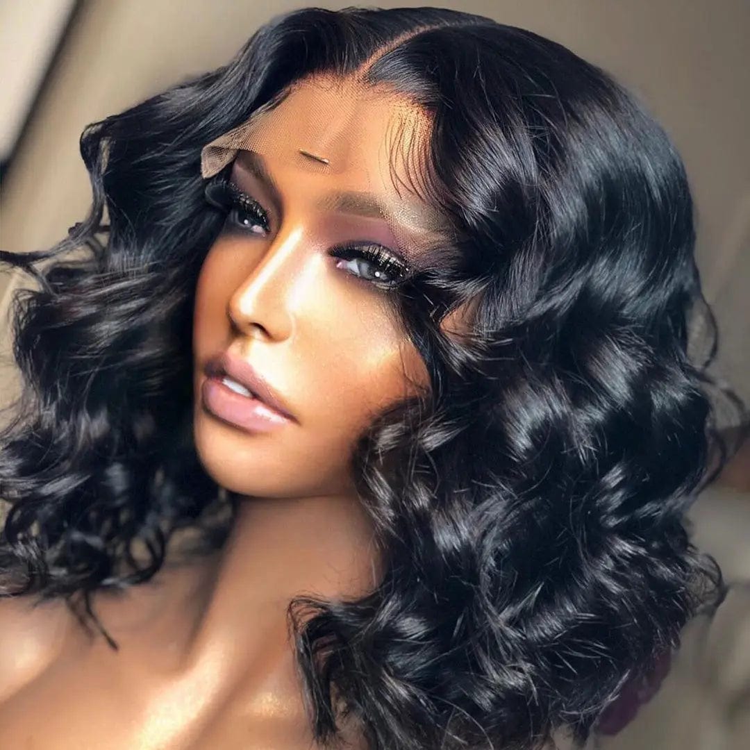 Heavy Density Black Women Half Lace Wigs