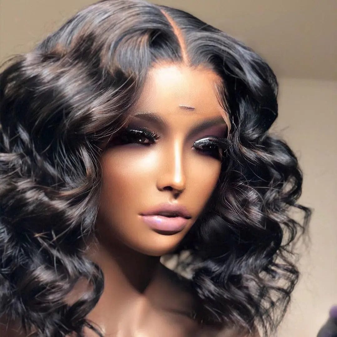 Heavy Density Black Women Half Lace Wigs