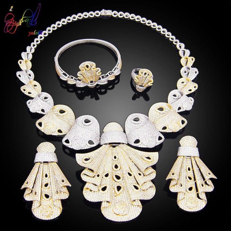 High quality Fashion Jewelry Set Gorgeous Zirconia Jewelry Set Wedding Anniversary Costume Jewellery for Women #5