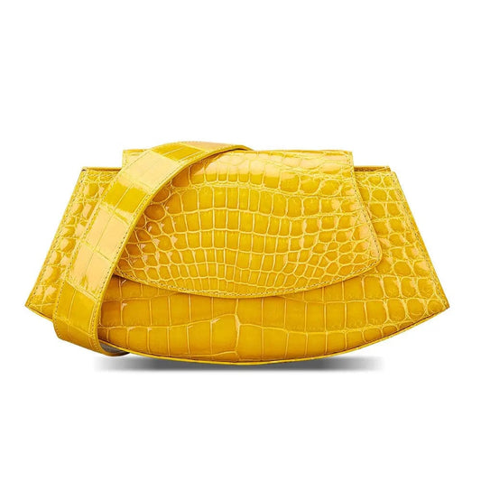 High quality ladies alligator handbag manufacturer chain purse handbag for women