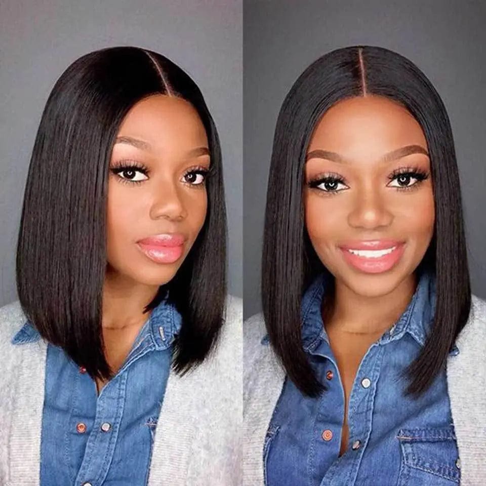 High Quality Luxury Bob Wig Lace Front Human Hair Wigs Hd Transparent Lace Frontal Wig Bob Straight  13x4 Lace Front Human Hair