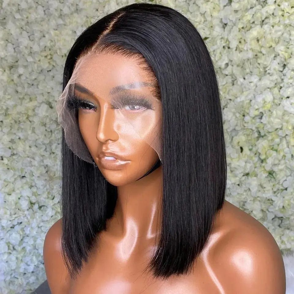 High Quality Luxury Bob Wig Lace Front Human Hair Wigs Hd Transparent Lace Frontal Wig Bob Straight  13x4 Lace Front Human Hair