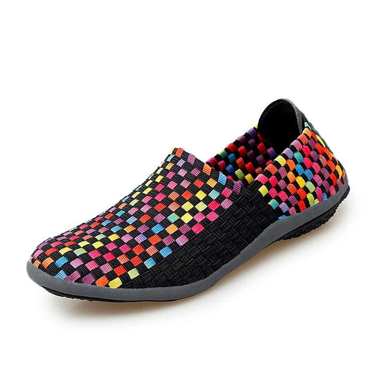 High quality wholesale rainbow zapatillas blancas sports women shoes ballerina flats running walk easy wear USA 2023