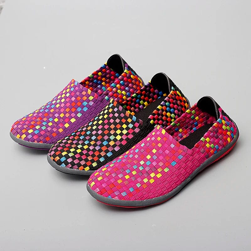 High quality wholesale rainbow zapatillas blancas sports women shoes ballerina flats running walk easy wear USA 2023