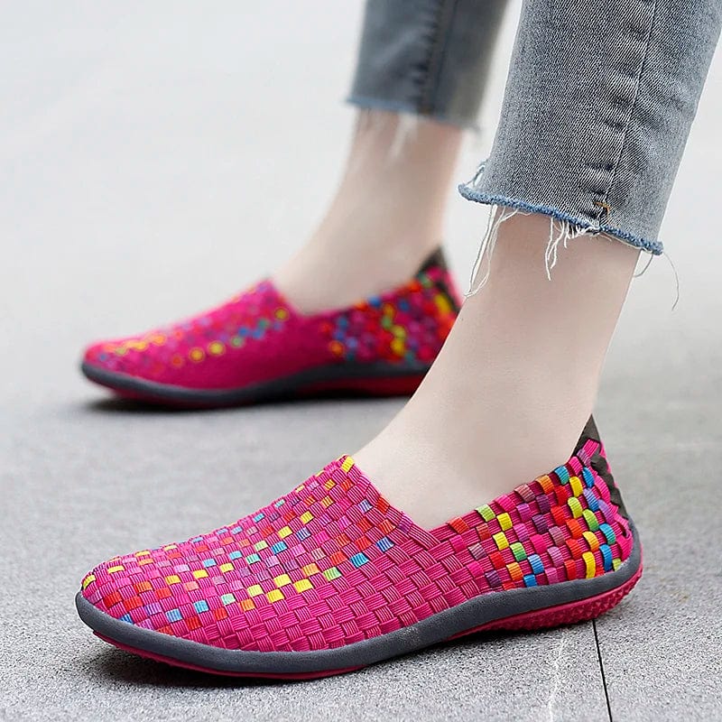 High quality wholesale rainbow zapatillas blancas sports women shoes ballerina flats running walk easy wear USA 2023