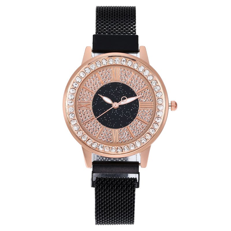 high quality womens wristwatch Fashion classic luxury magnetic Quartz ladies watches with round diamond dial