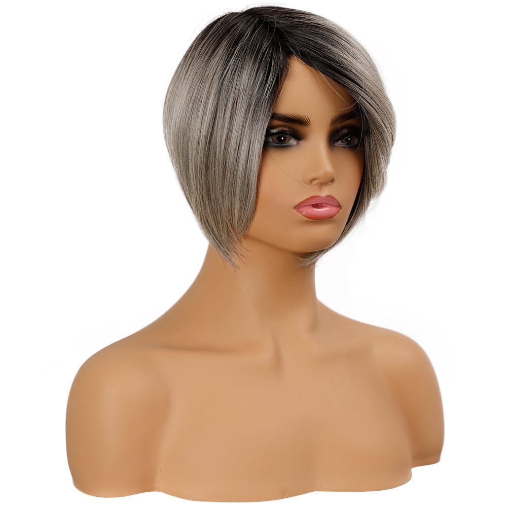 high temperature synthetic wig sleek wholesale cheap heat resistant made machine wig straight bob synthetic hair wig for women