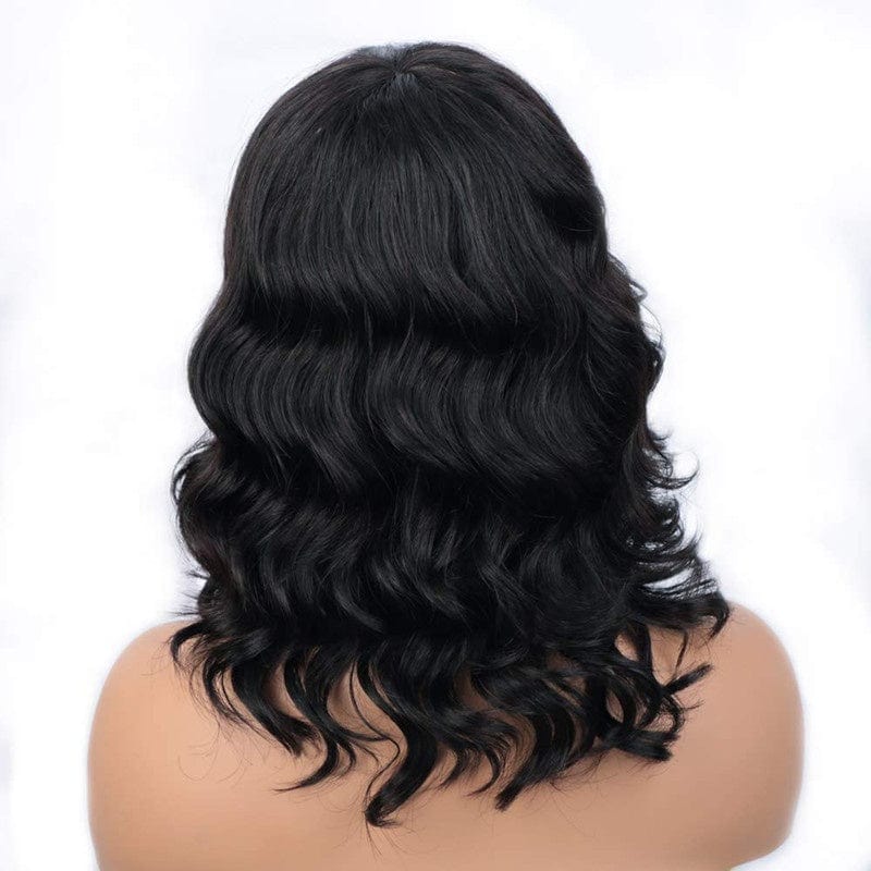 Highknight New Trending Cuticle Aligned Transparent Lace Pre Plucked 13*4 Lace Front Loose Wave Bob With Bang Human Hair Wigs