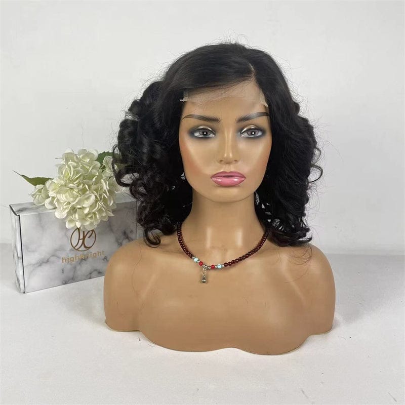 Highknight Wholesale Cuticle Aligned Loose Wave Brazilian Virgin Hair Short Bob Wigs 150% Density Lace Front Wig For Black Women