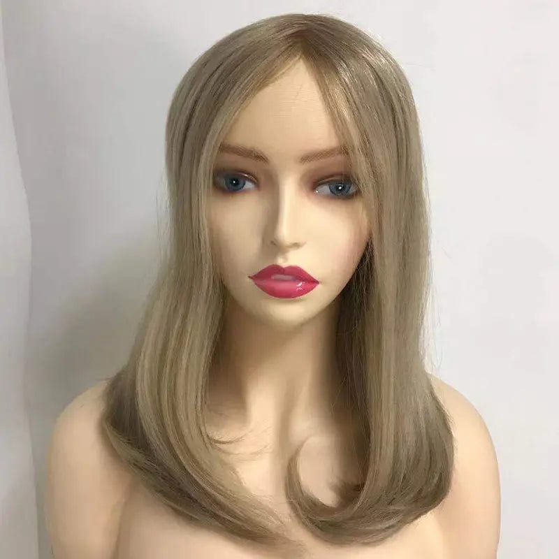 HJ Luxury Swiss lace top wigs blonde brown natural hairline top quality european hair