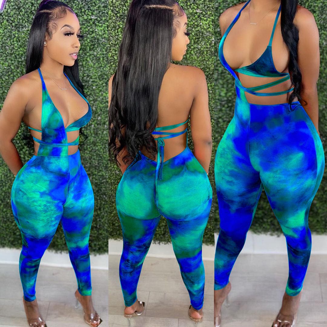 Hollow out sexy halter bikini top pants club wear printed bodycon summer outfit womans clothing 2 piece two piece set