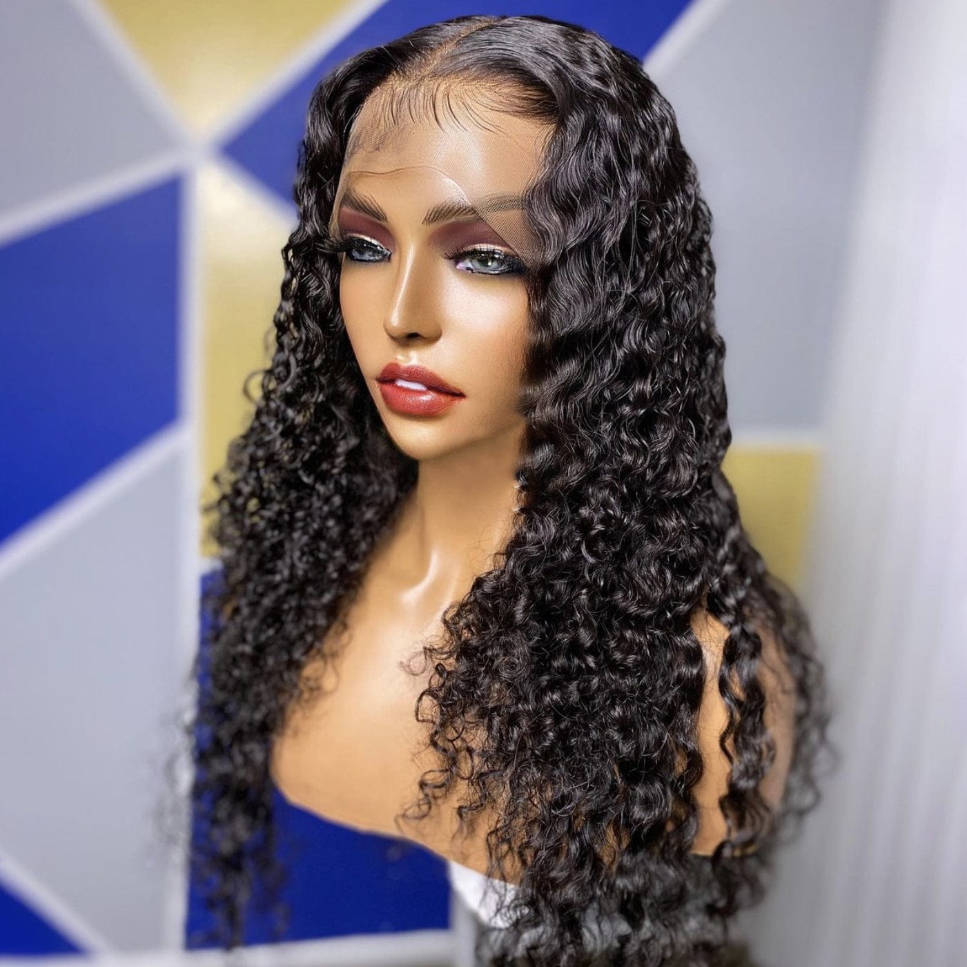 Hot Cuticle Aligned Double Drawn Hair Burmese Curly Hair 150% 180% Density Transparent Lace Wig Lace Front Wig Human Hair Wigs