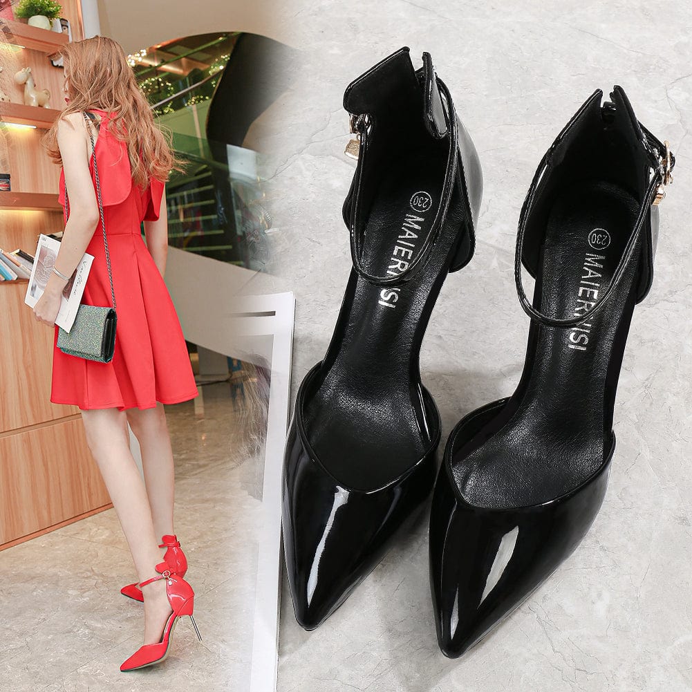 Hot Sale Fashion Women Heel shoes 10 cm high-heeled  Ladies hollow pumps New design Heels shoes for Women Ladies