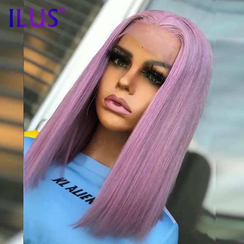 Hot Sale Free Shipping Bob Wig Straight Rose Red