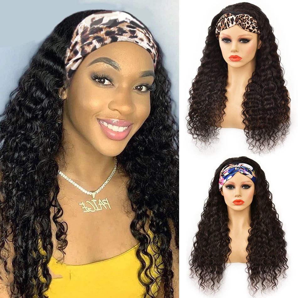 Hot selling in Eur US and afro new fashion adjustable headband wig water wave lace frontal wig 100% human lace wig Perucke peruk