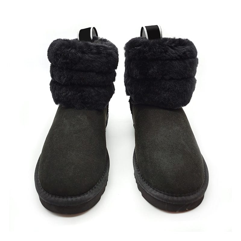 Hot selling Winter boots  with furry fur fashion short women's shoes warm sheep fur snow boots