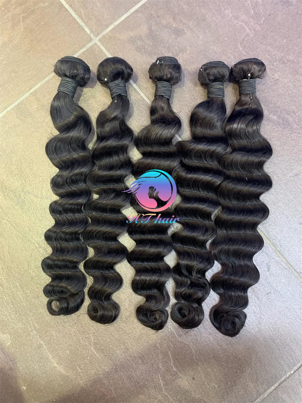 HTHAIR bundle deal top quality Factory Price human hair blend bundles with closure set